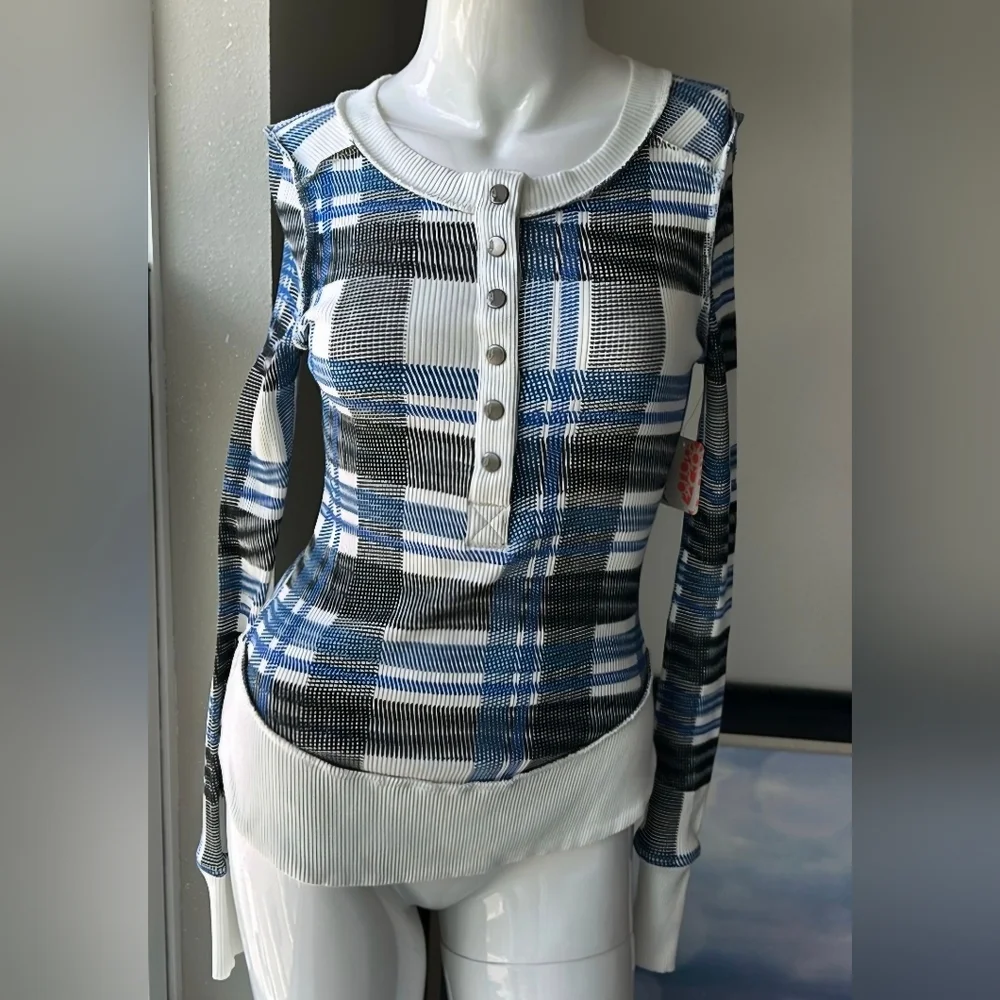 Free People Rally Plaid Ribbed - Picture 3 of 8